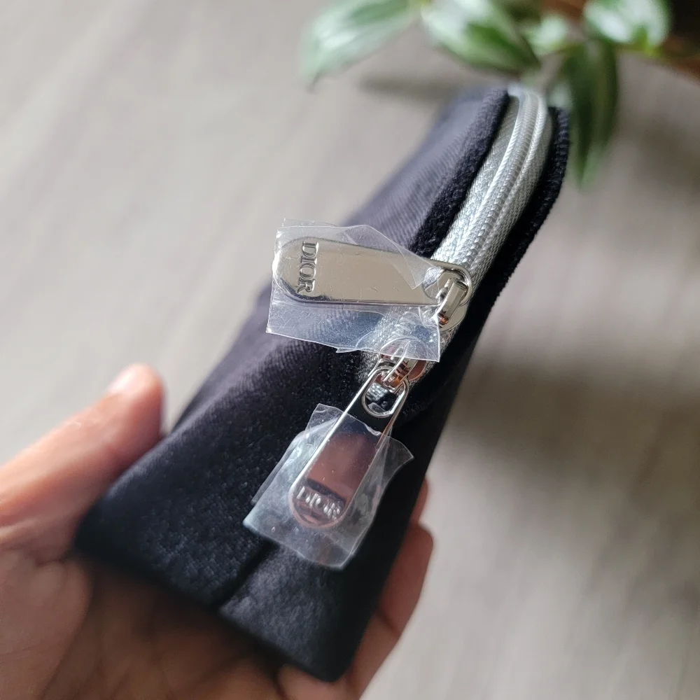 Flash Sale🎉 Authentic Dior Black Velvet Cosmetic Pouch